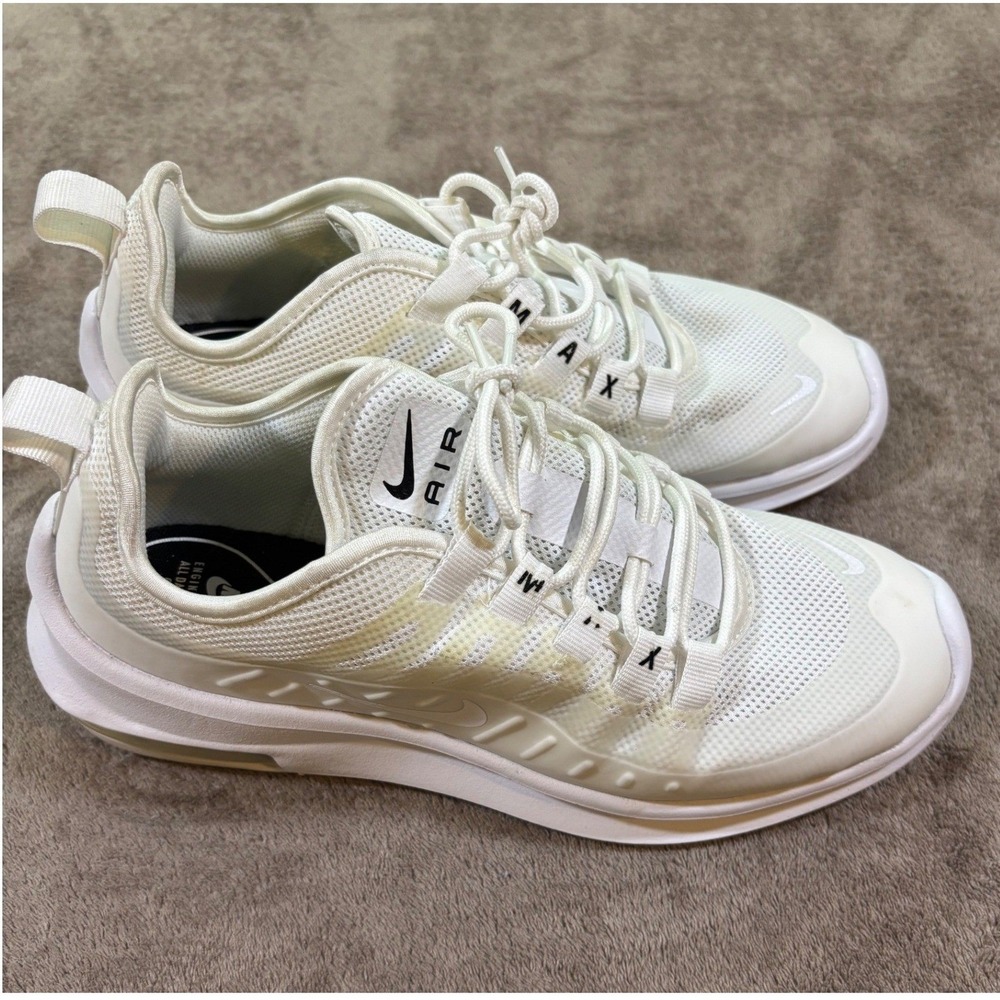 Nike Air Max Axis Women Triple White Running Size 8